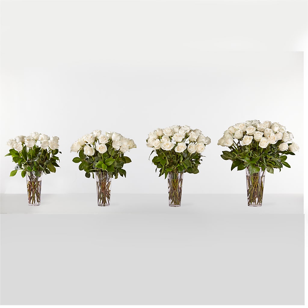 Long Stem White Rose Bouquet – Flowers By Willie, Marshall TX