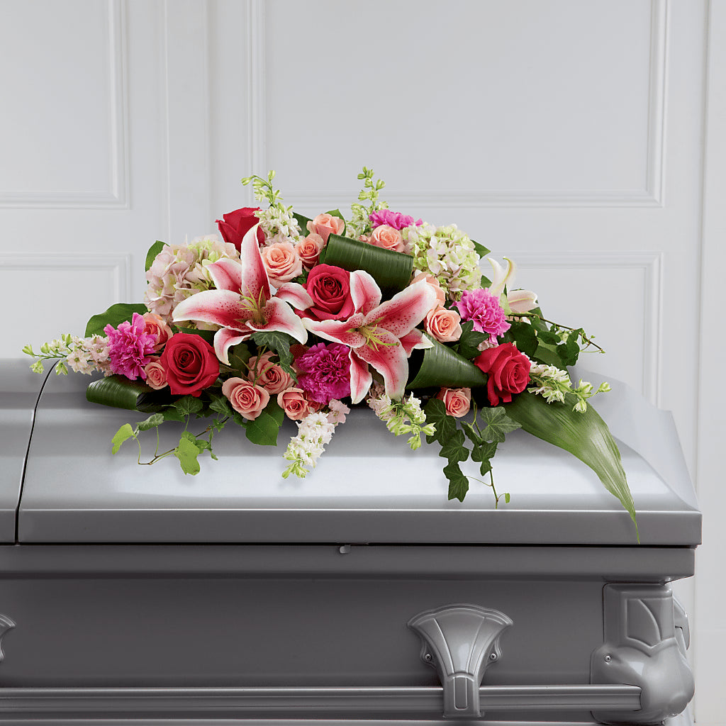 Splendid Grace Casket Spray – Flowers By Willie, Marshall TX