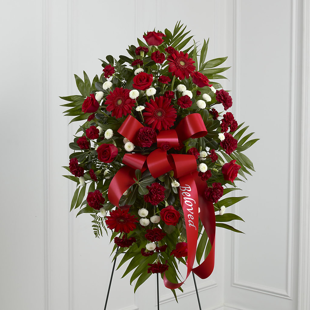 Treasured Memories Standing Spray – Flowers By Willie, Marshall TX