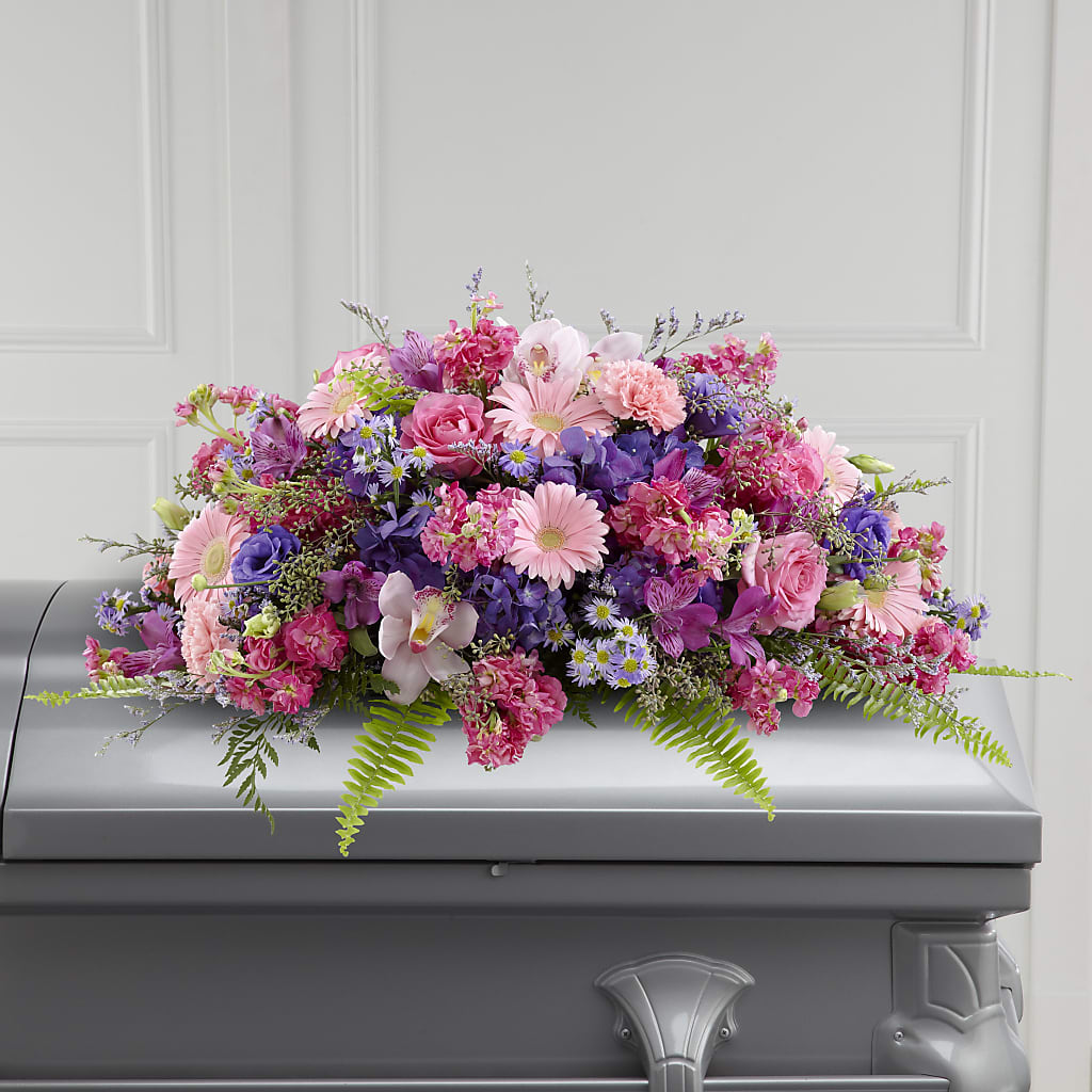 Glorious Garden Casket Spray – Flowers By Willie, Marshall TX