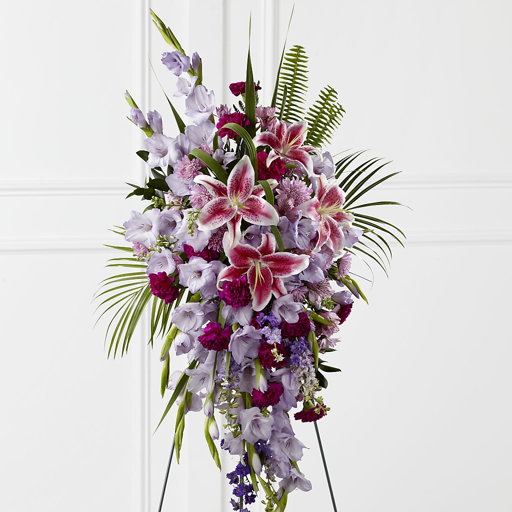 Tender Touch Standing Spray – Flowers By Willie, Marshall TX