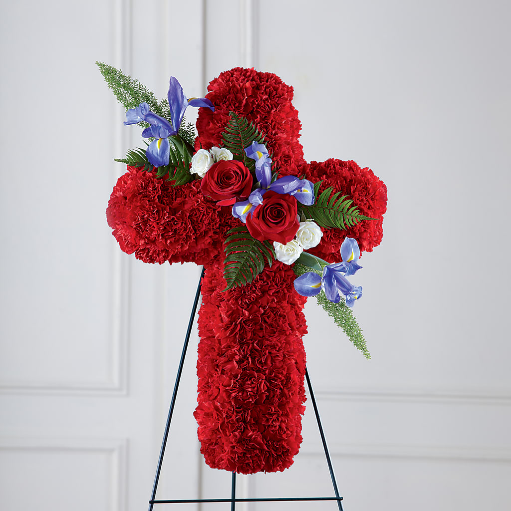 Faithful Hero Floral Cross – Flowers By Willie, Marshall TX