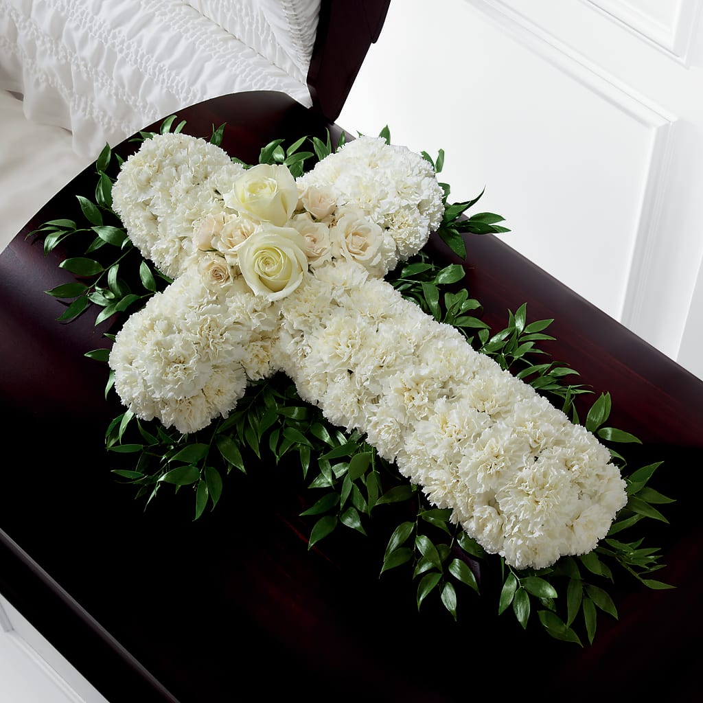 Peaceful Memories Casket Spray (Standard) – Flowers By Willie, Marshall TX