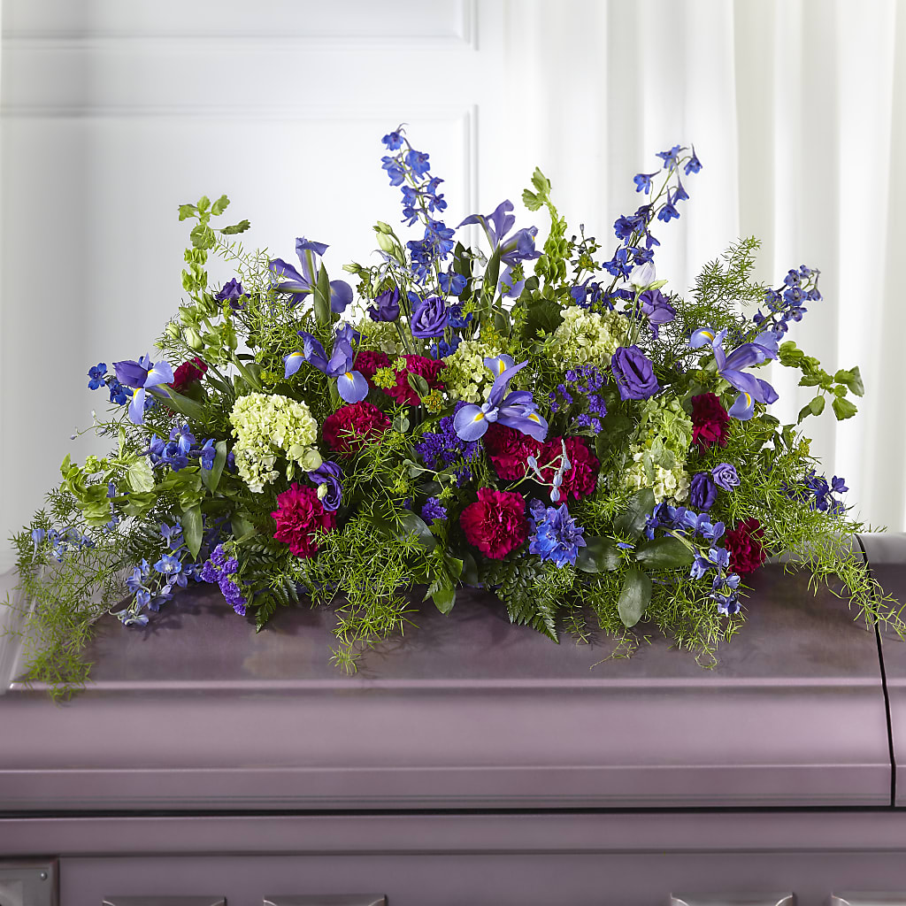 Always Treasured Casket Spray – Flowers By Willie, Marshall TX