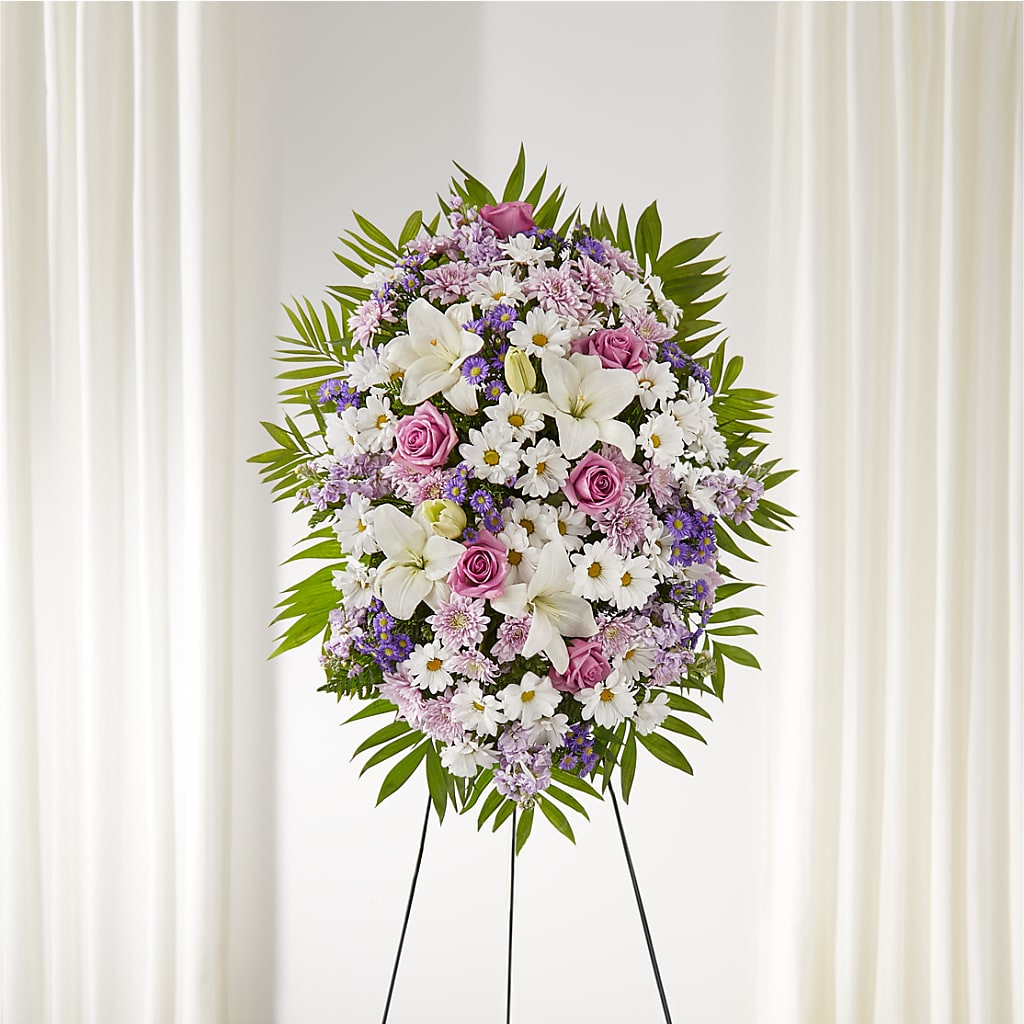 Surrounded by Love Standing Spray – Flowers By Willie, Marshall TX
