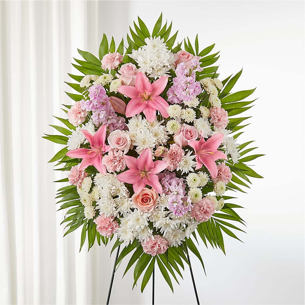 Offering Solace Standing Spray – Flowers By Willie, Marshall TX