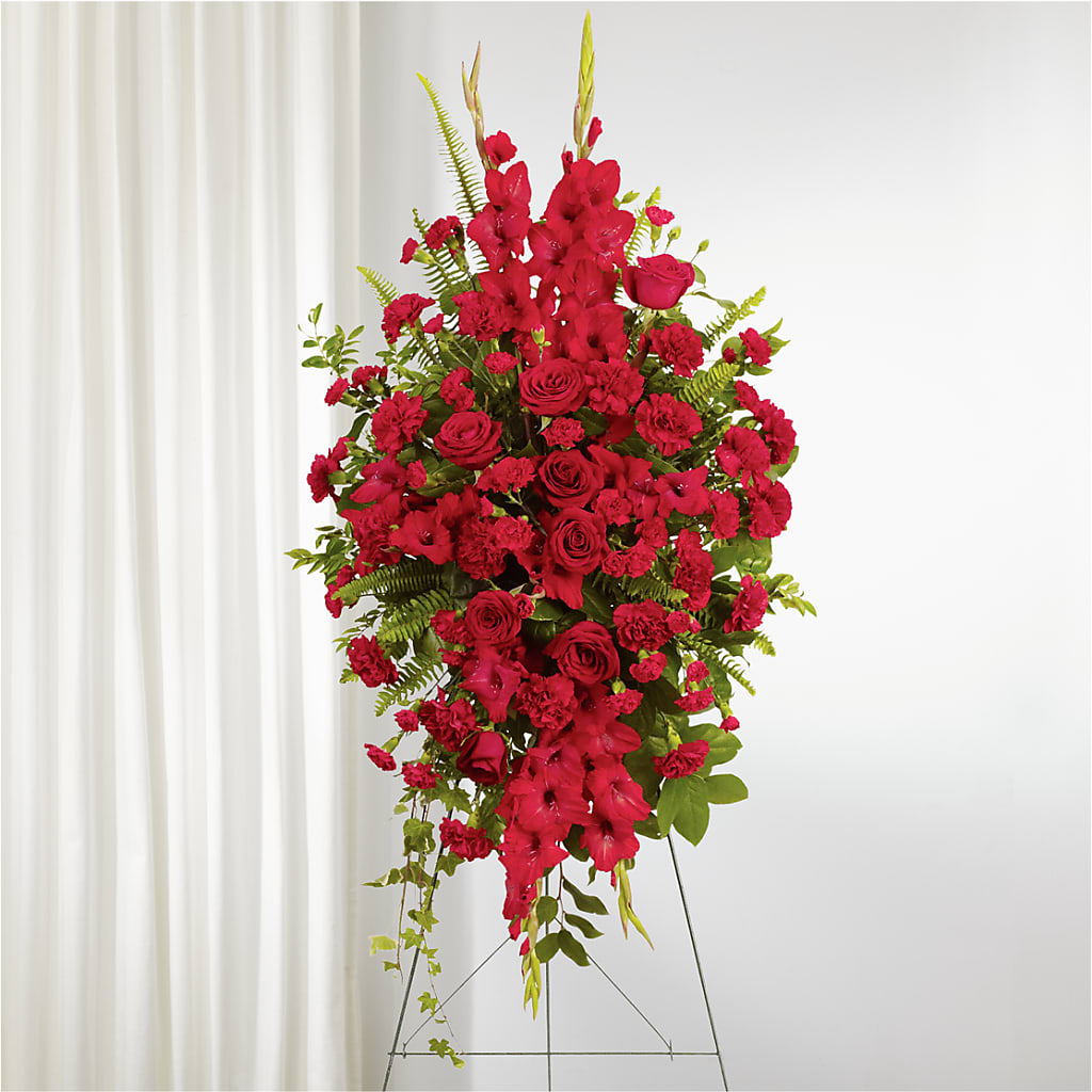 From the Heart Standing Spray – Flowers By Willie, Marshall TX