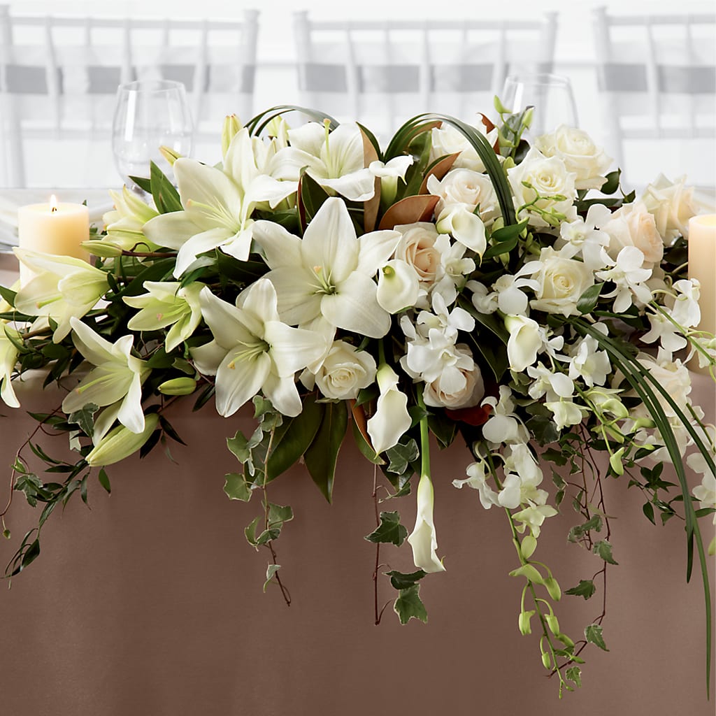 White Linen Arrangement – Flowers By Willie, Marshall TX