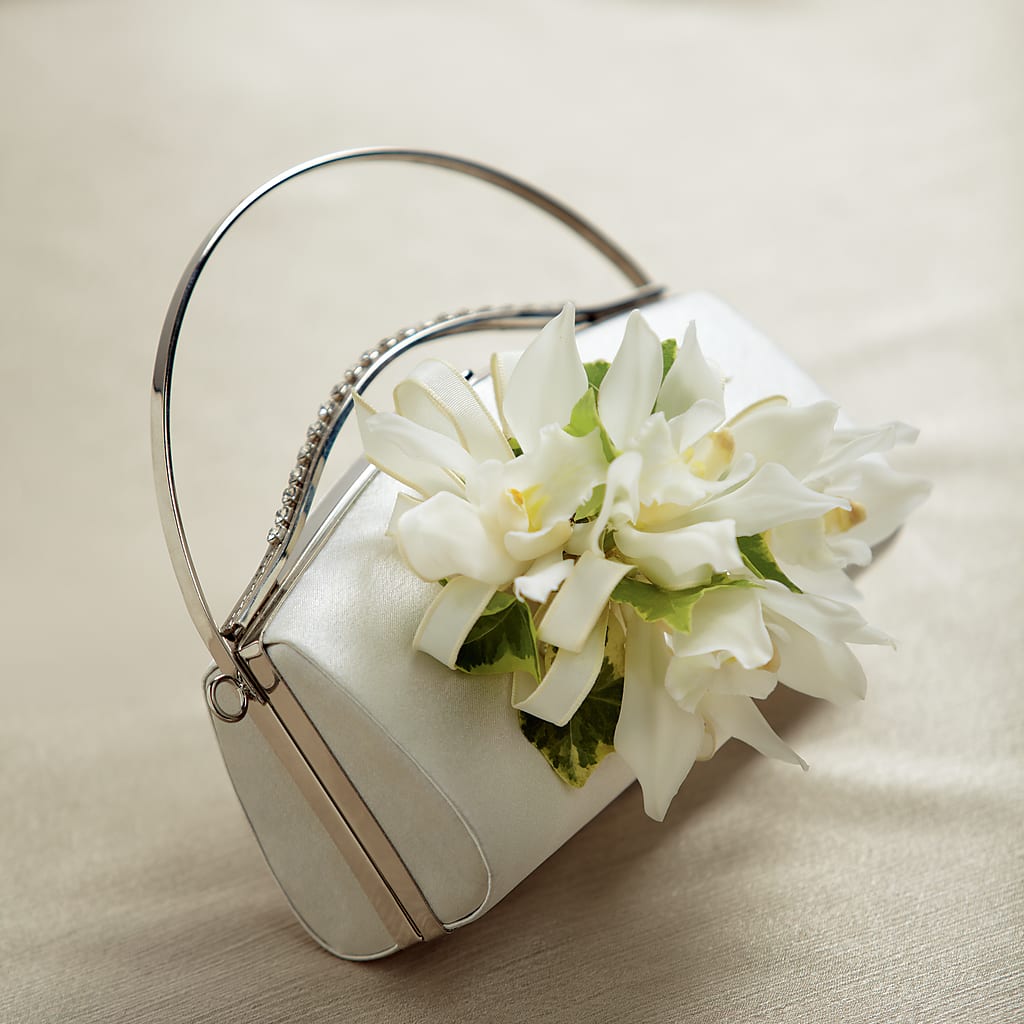 White Purse Decor – Flowers By Willie, Marshall TX