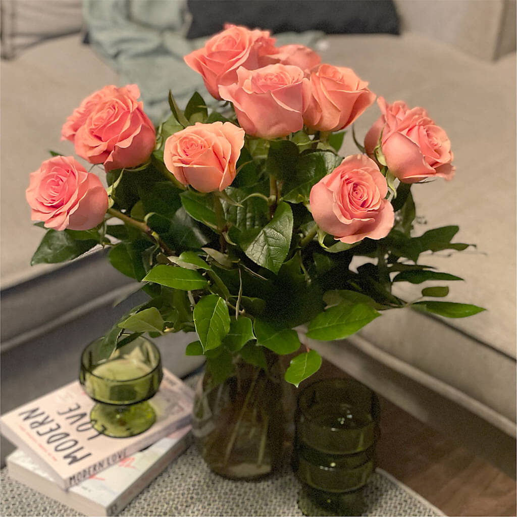 Long Stem Pink Rose Bouquet –  Flowers By Willie, Marshall TX