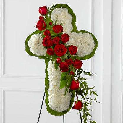 Floral Cross Easel –  Flowers By Willie, Marshall TX