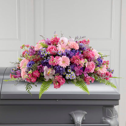 Glorious Garden Casket Spray –  Flowers By Willie, Marshall TX
