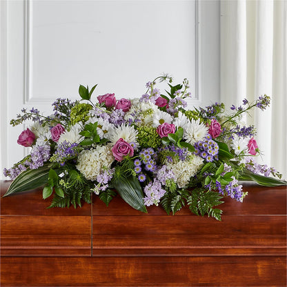 Meadows of Serenity Casket Spray –  Flowers By Willie, Marshall TX