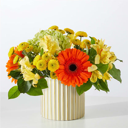 Autumn Sunshine Bouquet with Ivory Vase –  Flowers By Willie, Marshall TX