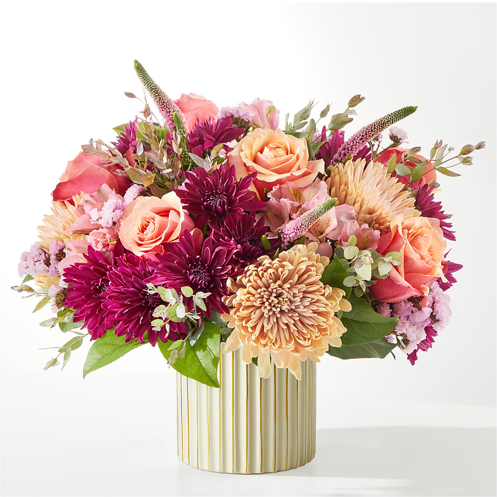 Berry Cobbler Bouquet with Ivory Vase –  Flowers By Willie, Marshall TX