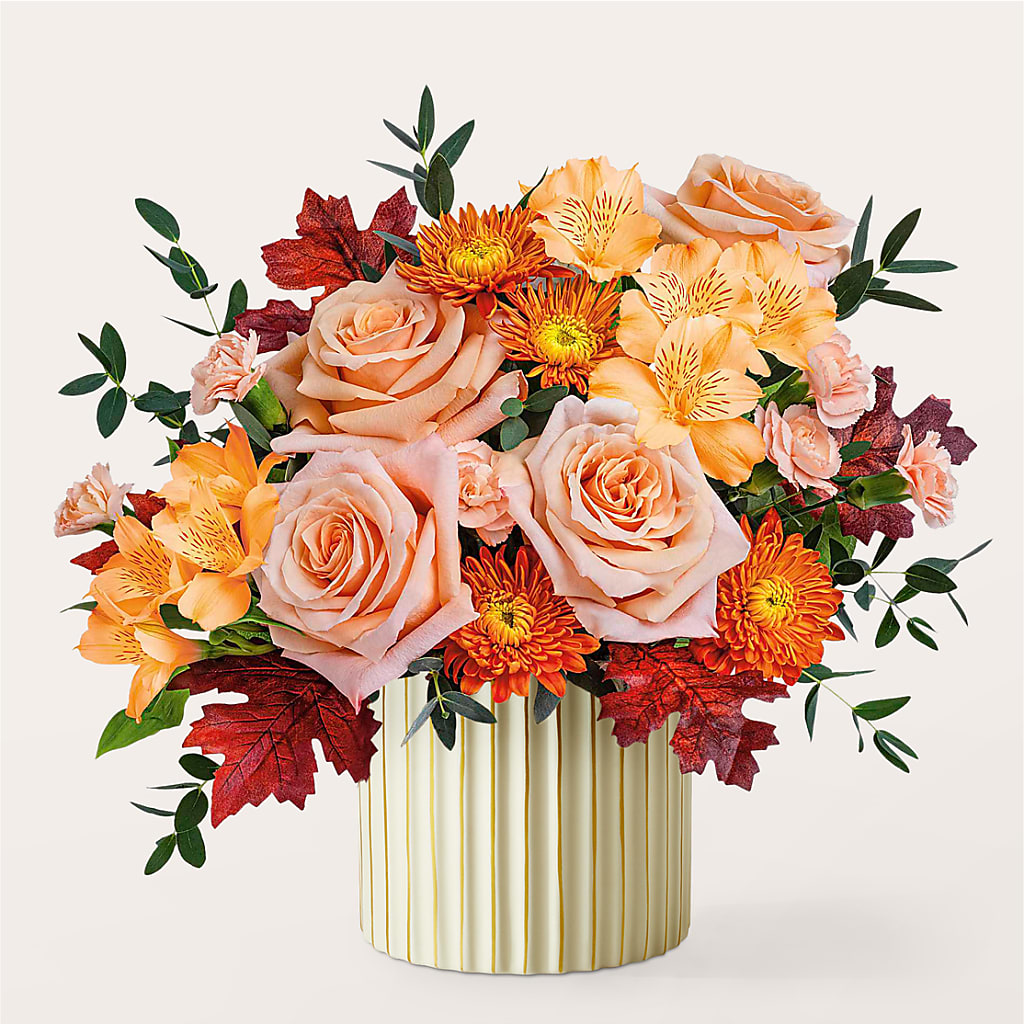 Spiced Latte Bouquet with Ivory Vase –  Flowers By Willie, Marshall TX