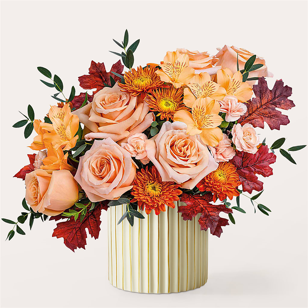 Spiced Latte Bouquet with Ivory Vase –  Flowers By Willie, Marshall TX