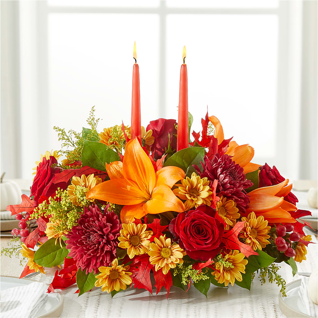 Autumn's Embrace Centerpiece –  Flowers By Willie, Marshall TX