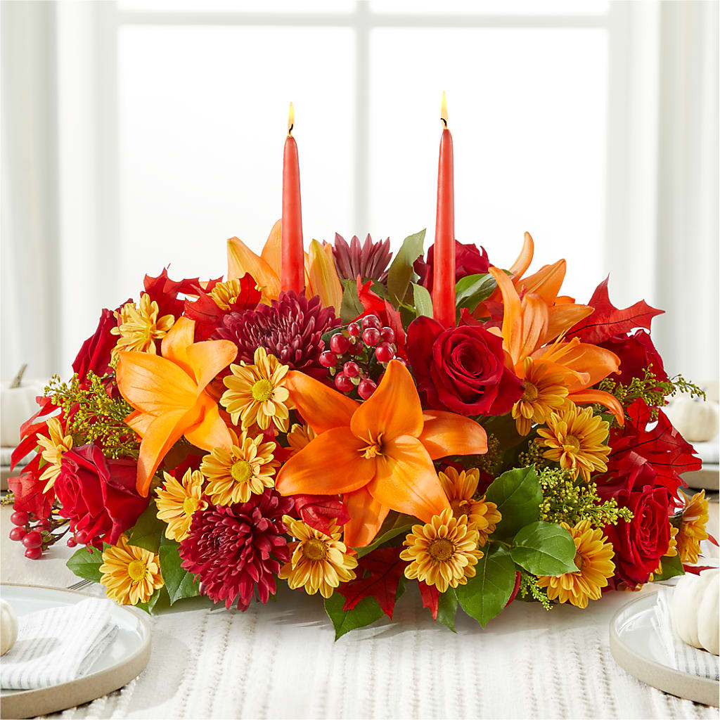 Autumn's Embrace Centerpiece –  Flowers By Willie, Marshall TX