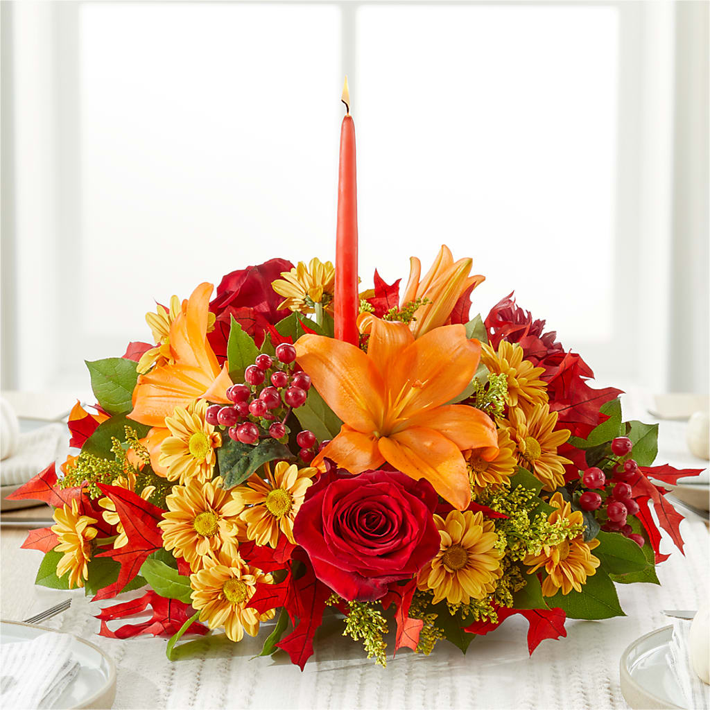 Autumn's Embrace Centerpiece –  Flowers By Willie, Marshall TX