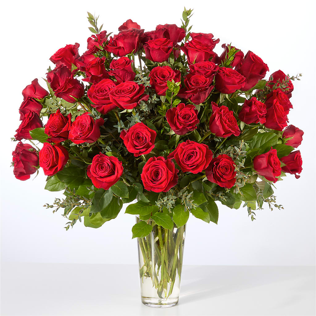 Forever Yours Fifty Stem Red Rose Bouquet –  Flowers By Willie, Marshall TX