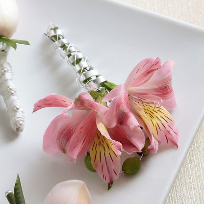 Pink Peruvian Lily Boutonniere –  Flowers By Willie, Marshall TX