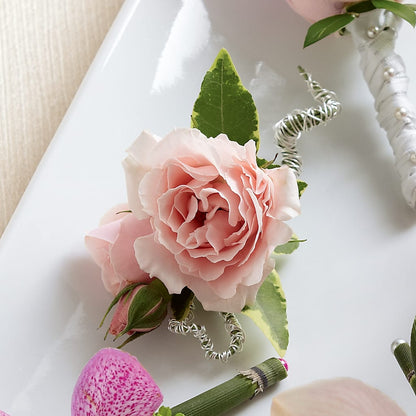 Pink Spray Rose Boutonniere –  Flowers By Willie, Marshall TX