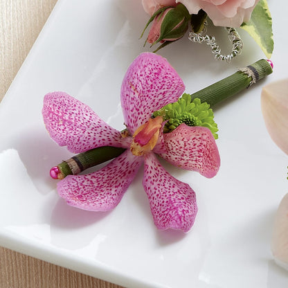 Pink Mokara Boutonniere –  Flowers By Willie, Marshall TX
