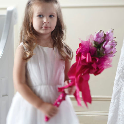 Sparkle Pink Flower Girl Bouquet –  Flowers By Willie, Marshall TX
