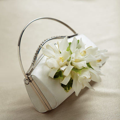 White Purse Decor –  Flowers By Willie, Marshall TX