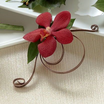 Red Mokara Boutonniere –  Flowers By Willie, Marshall TX